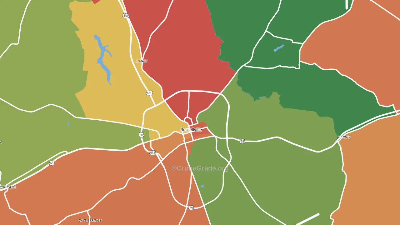 42276, KY Map of Theft Rates