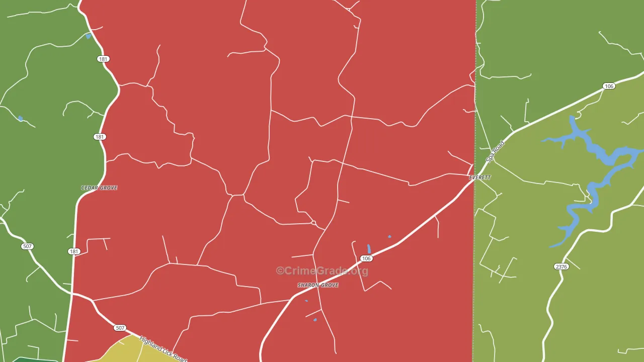 42280, KY Map of Theft Rates