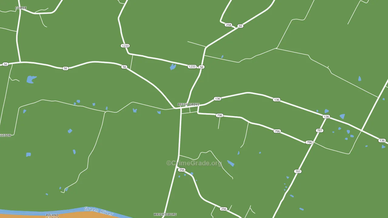 42322, KY Map of Theft Rates