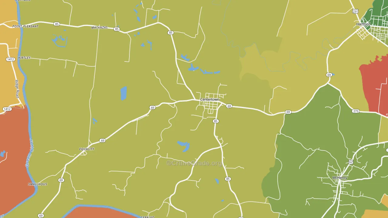 42328, KY Map of Theft Rates