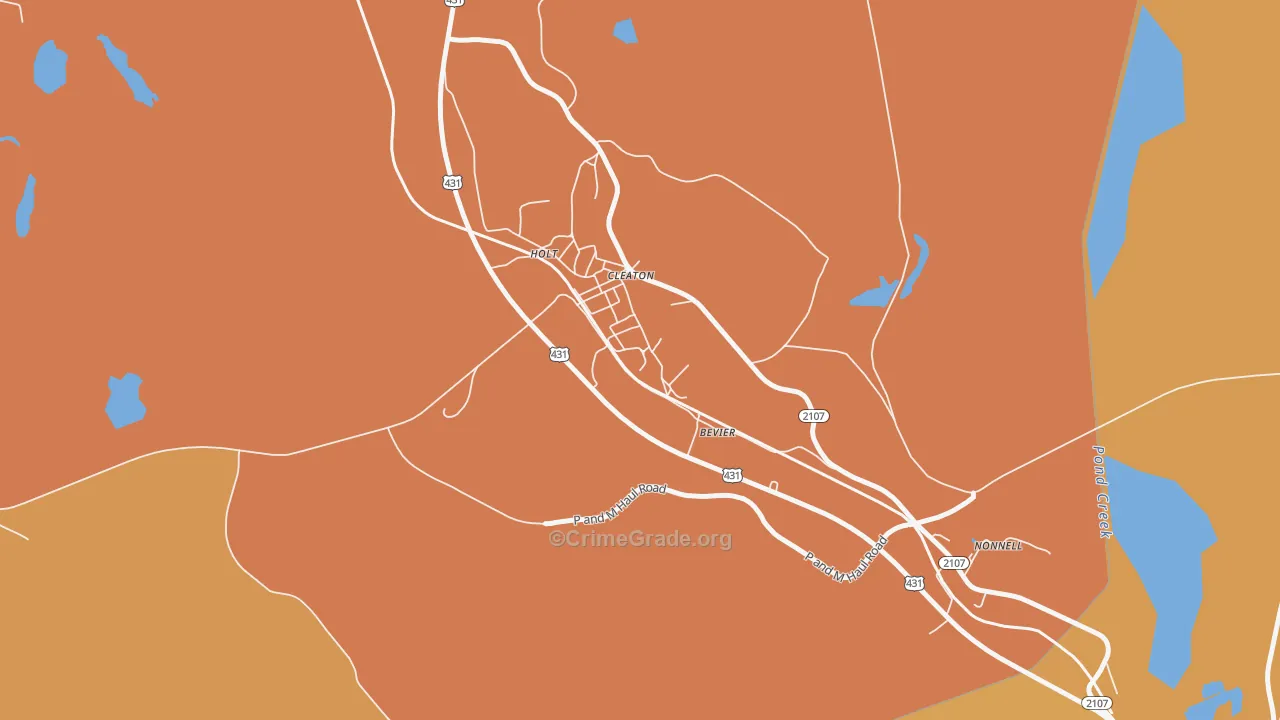 42332, KY Map of Theft Rates