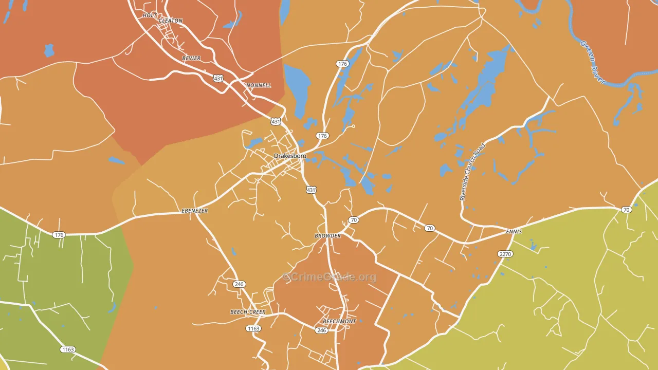 42337, KY Map of Theft Rates