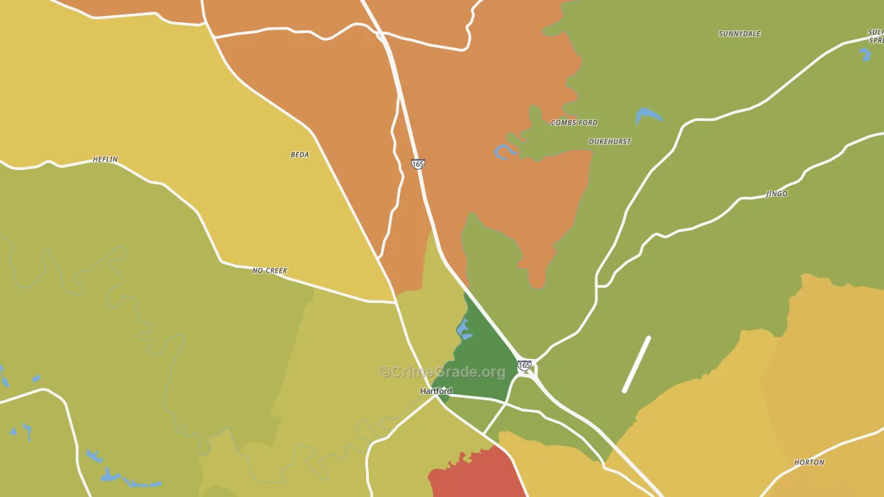 42347, KY Map of Theft Rates