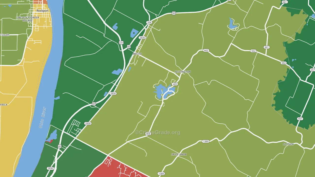 42355, KY Map of Theft Rates