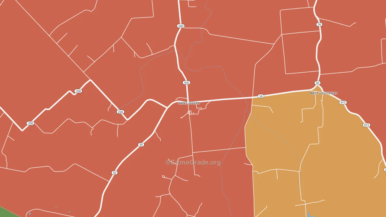 42356, KY Map of Theft Rates