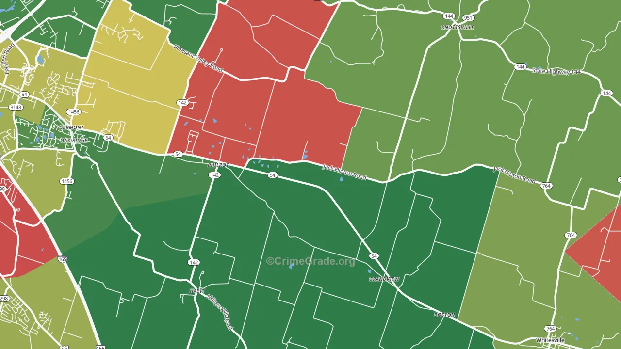 42366, KY Map of Theft Rates