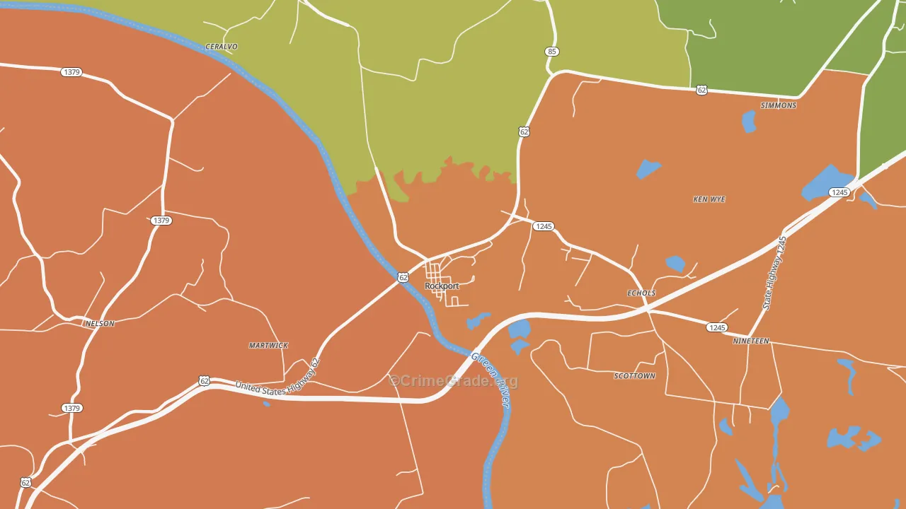 42369, KY Map of Theft Rates