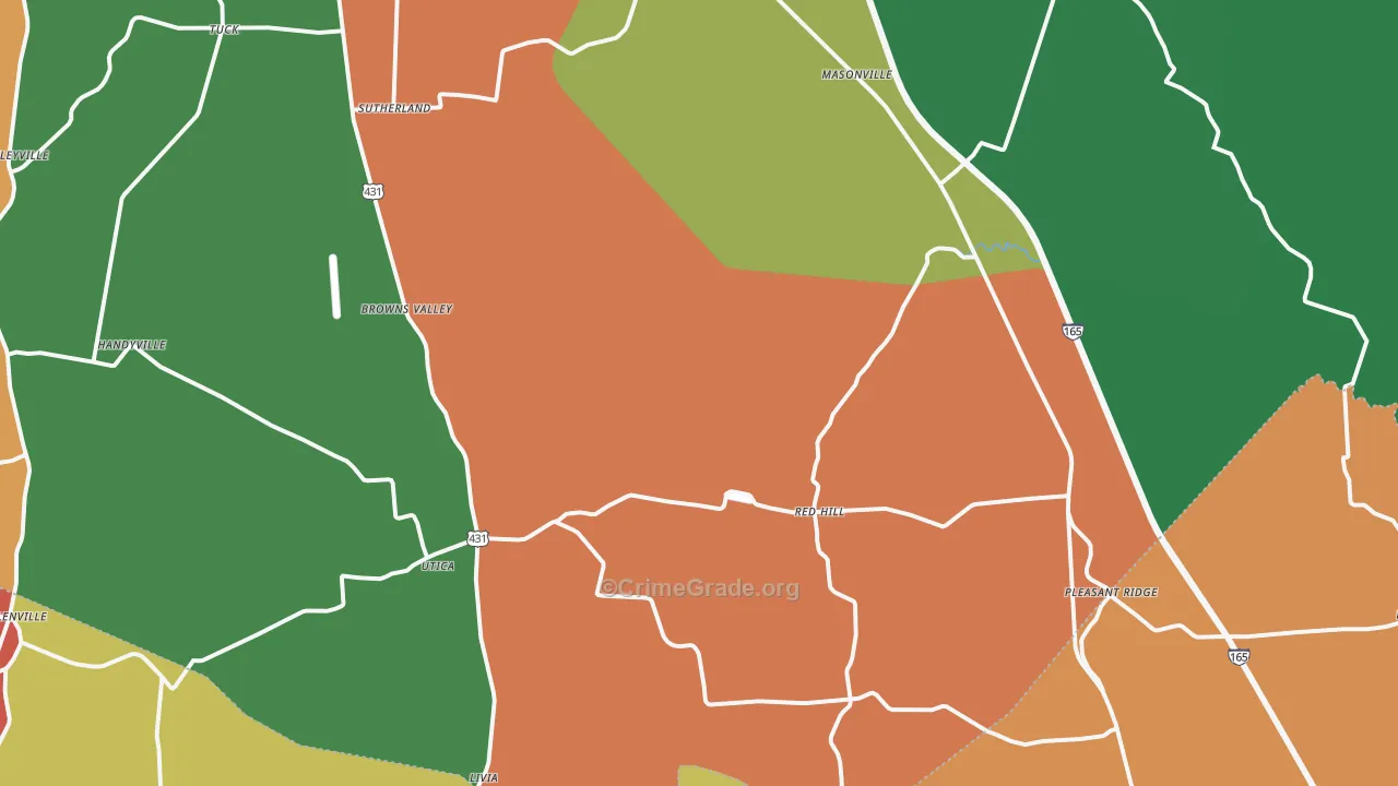 42376, KY Map of Theft Rates