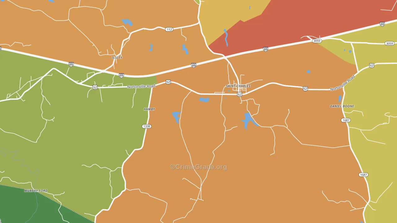 42453, KY Map of Theft Rates