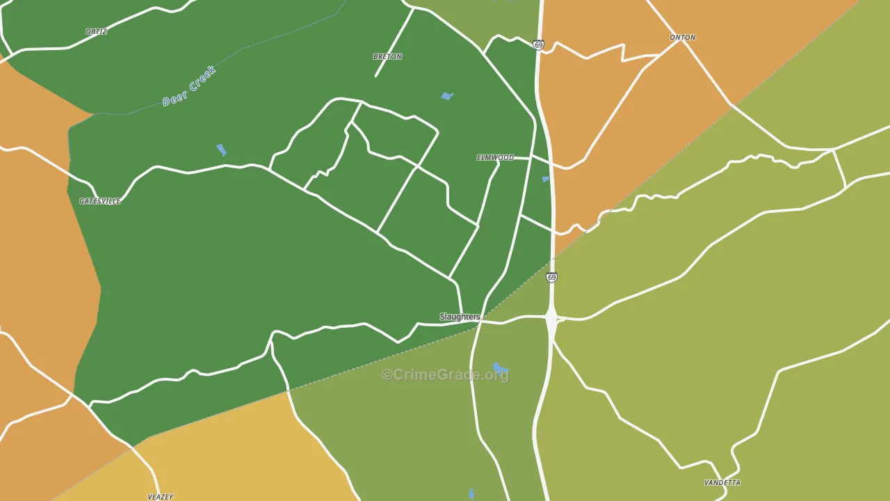 42456, KY Map of Theft Rates