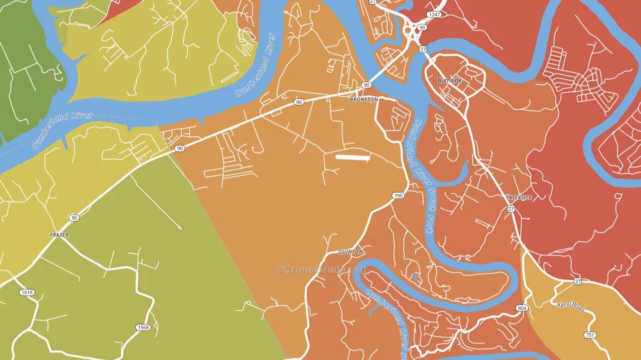 42518, KY Map of Theft Rates