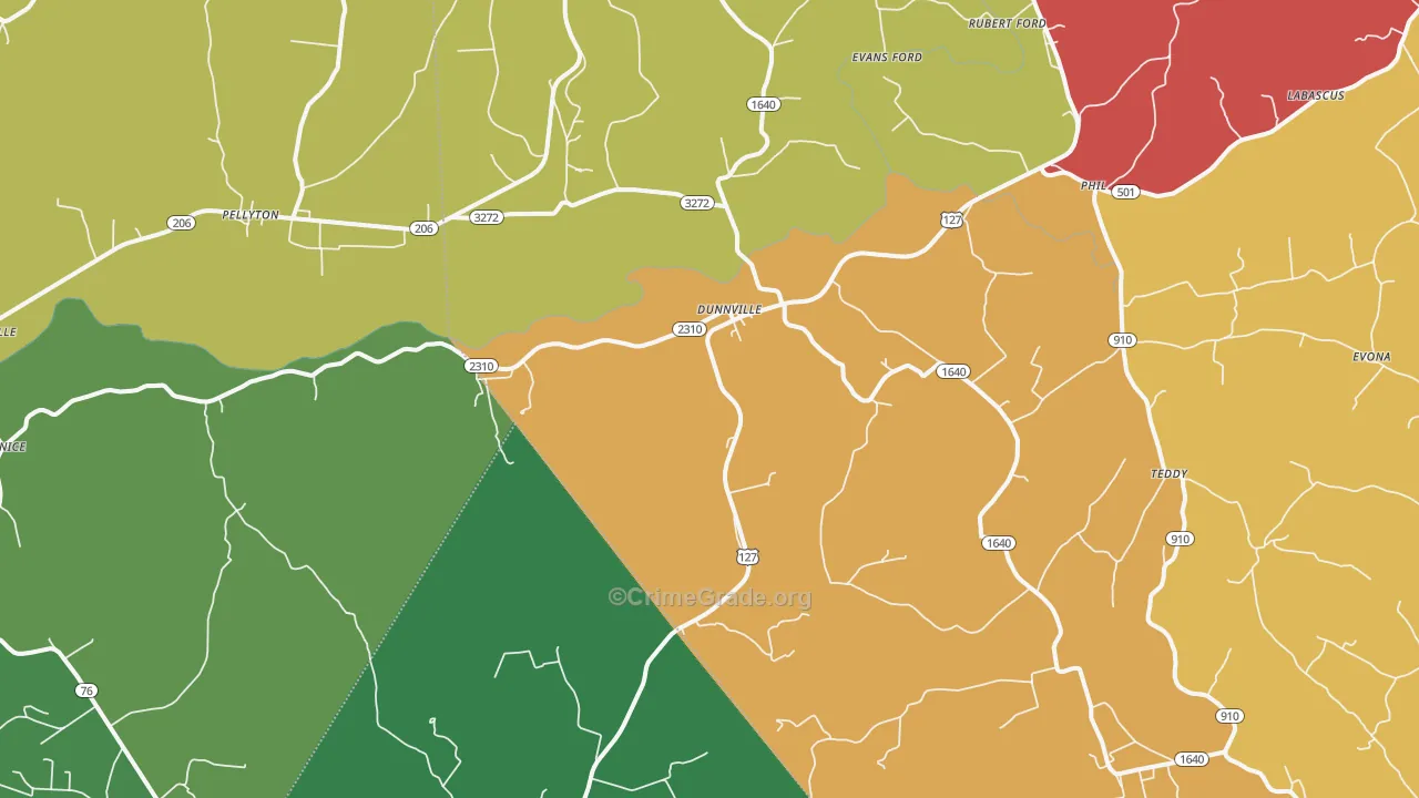 42528, KY Map of Theft Rates