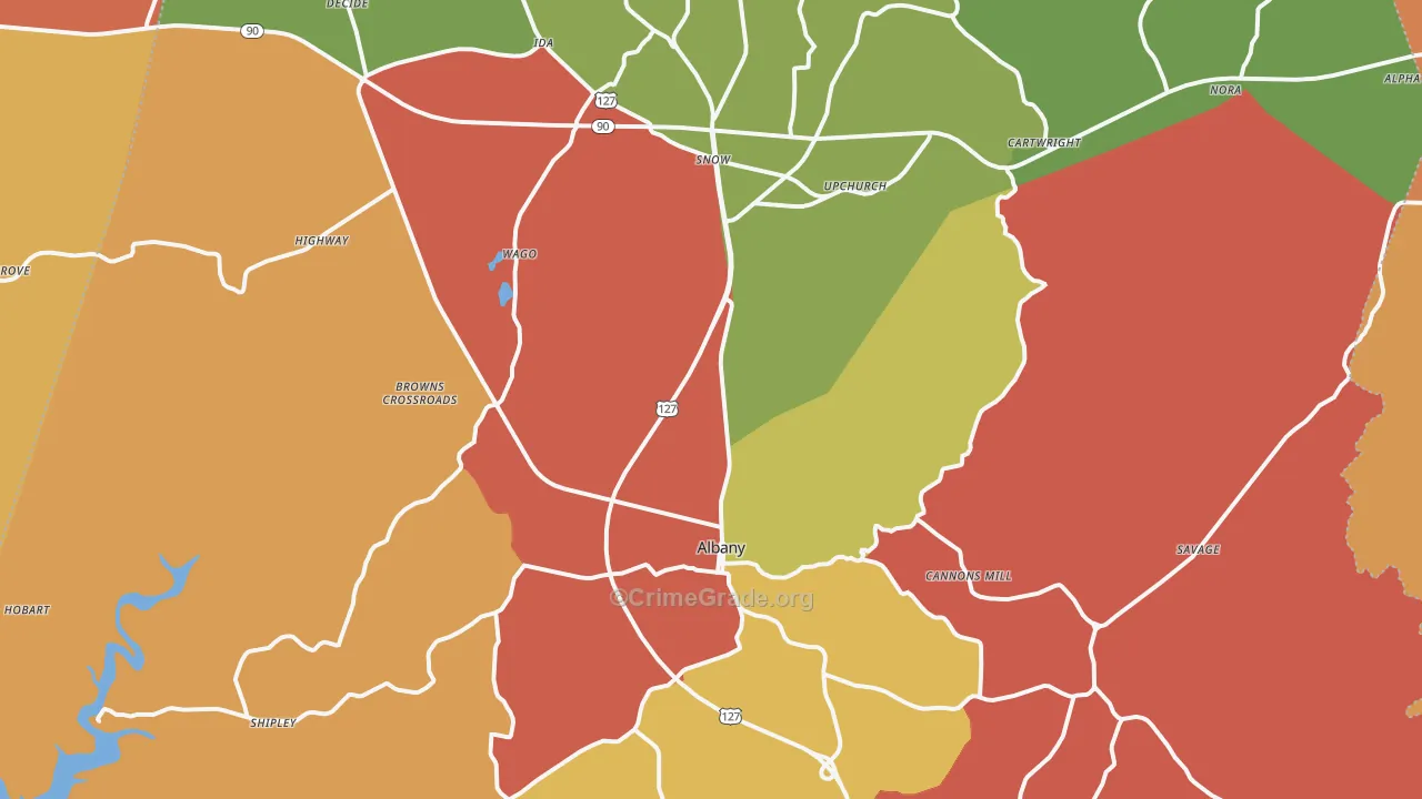 42602, KY Map of Theft Rates