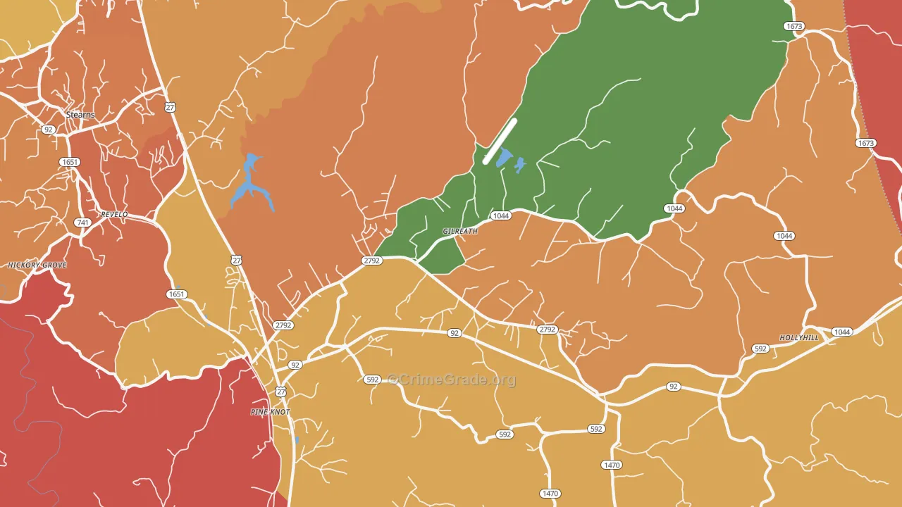 42635, KY Map of Theft Rates