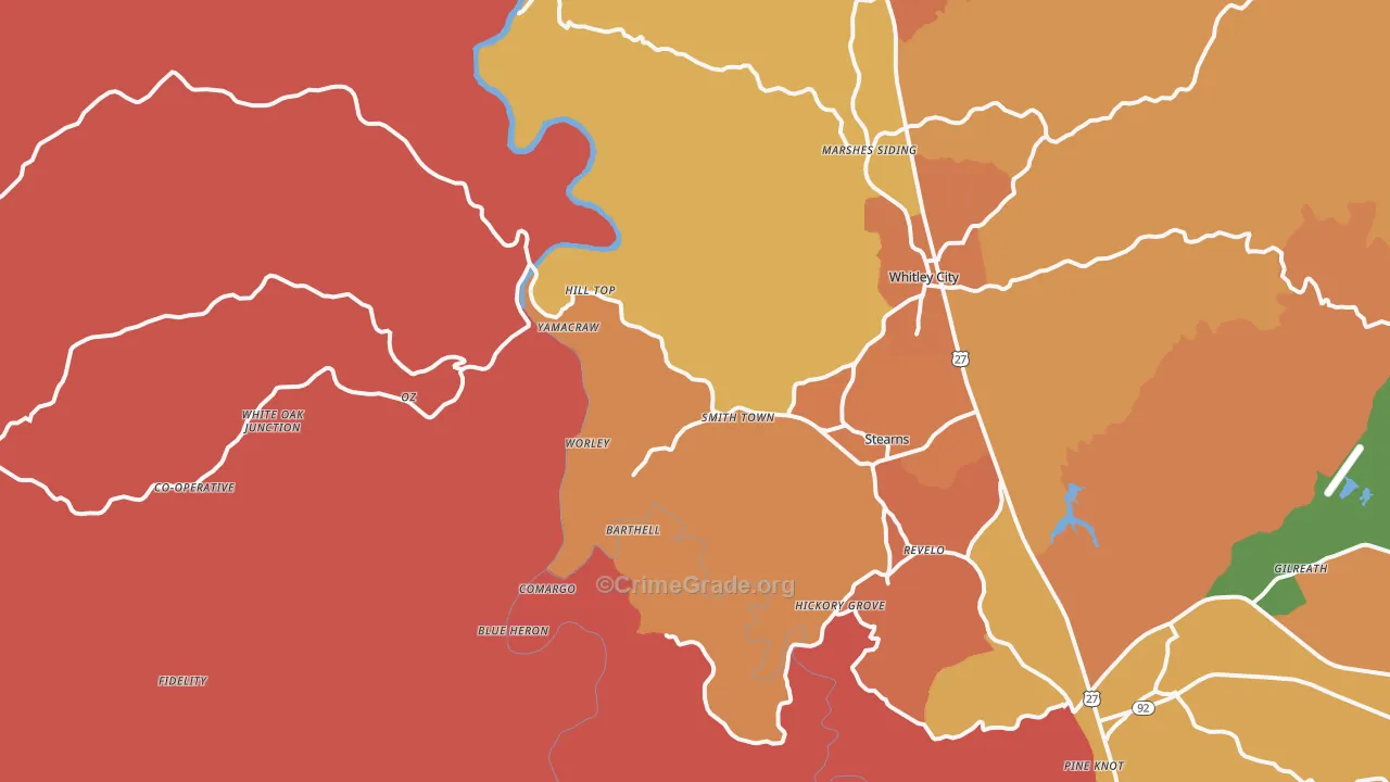42647, KY Map of Theft Rates