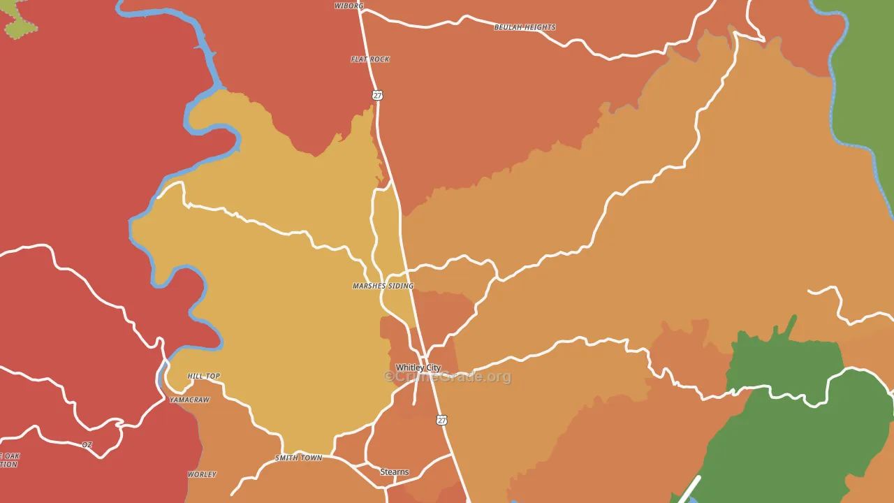42653, KY Map of Theft Rates