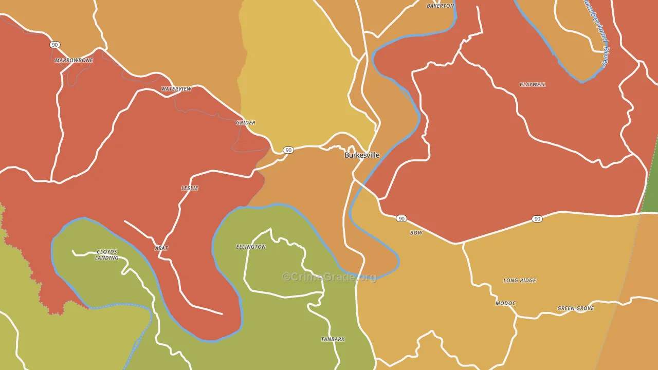 42717, KY Map of Theft Rates