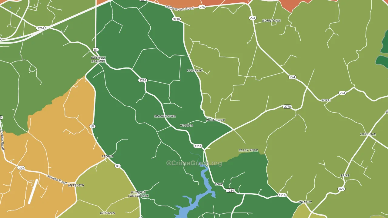 42726, KY Map of Theft Rates