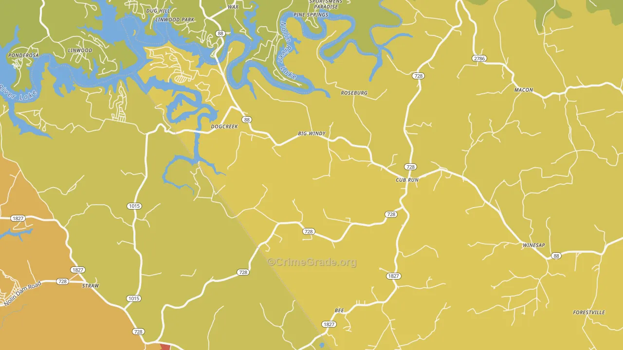 42729, KY Map of Theft Rates