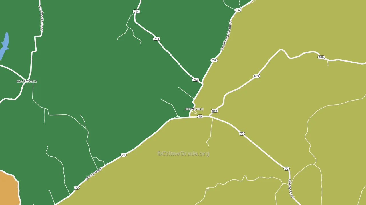 42758, KY Map of Theft Rates