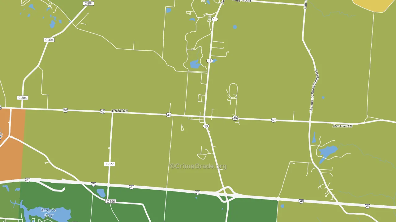 43030, OH Map of Theft Rates