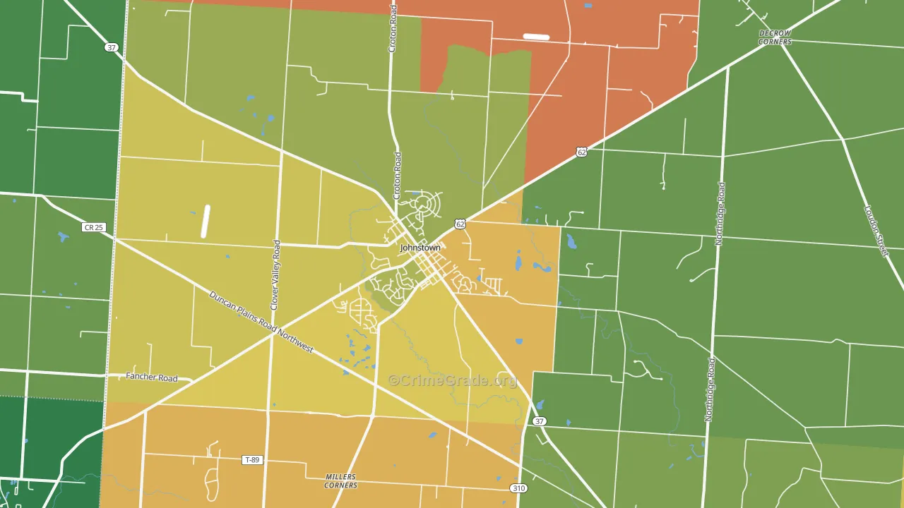 43031, OH Map of Theft Rates