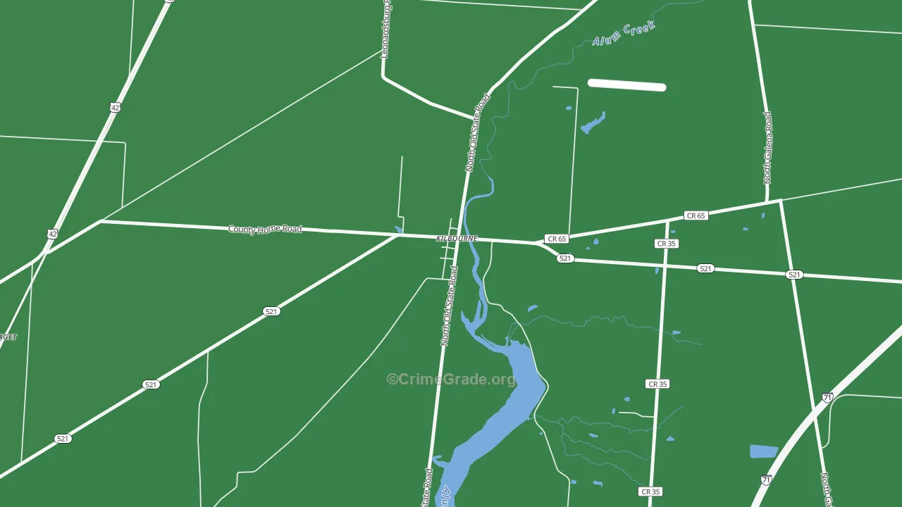 43032, OH Map of Theft Rates