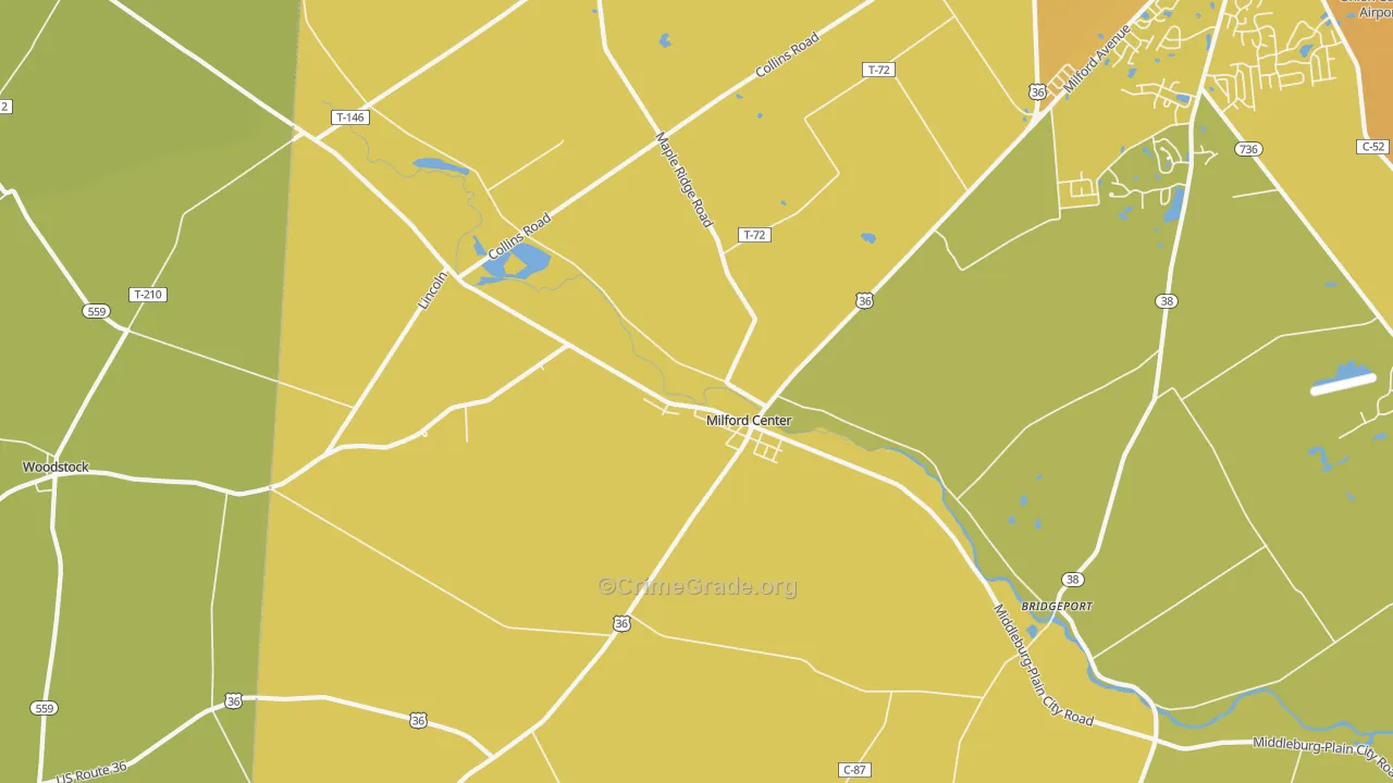 43045, OH Map of Theft Rates