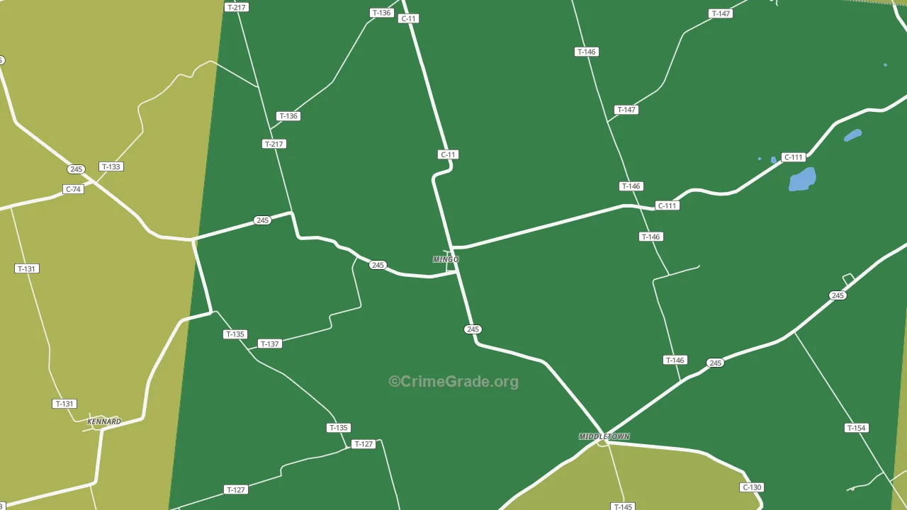 43047, OH Map of Theft Rates