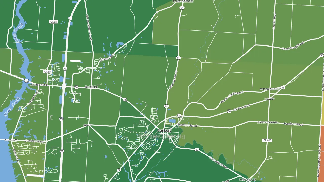 43074, OH Map of Theft Rates