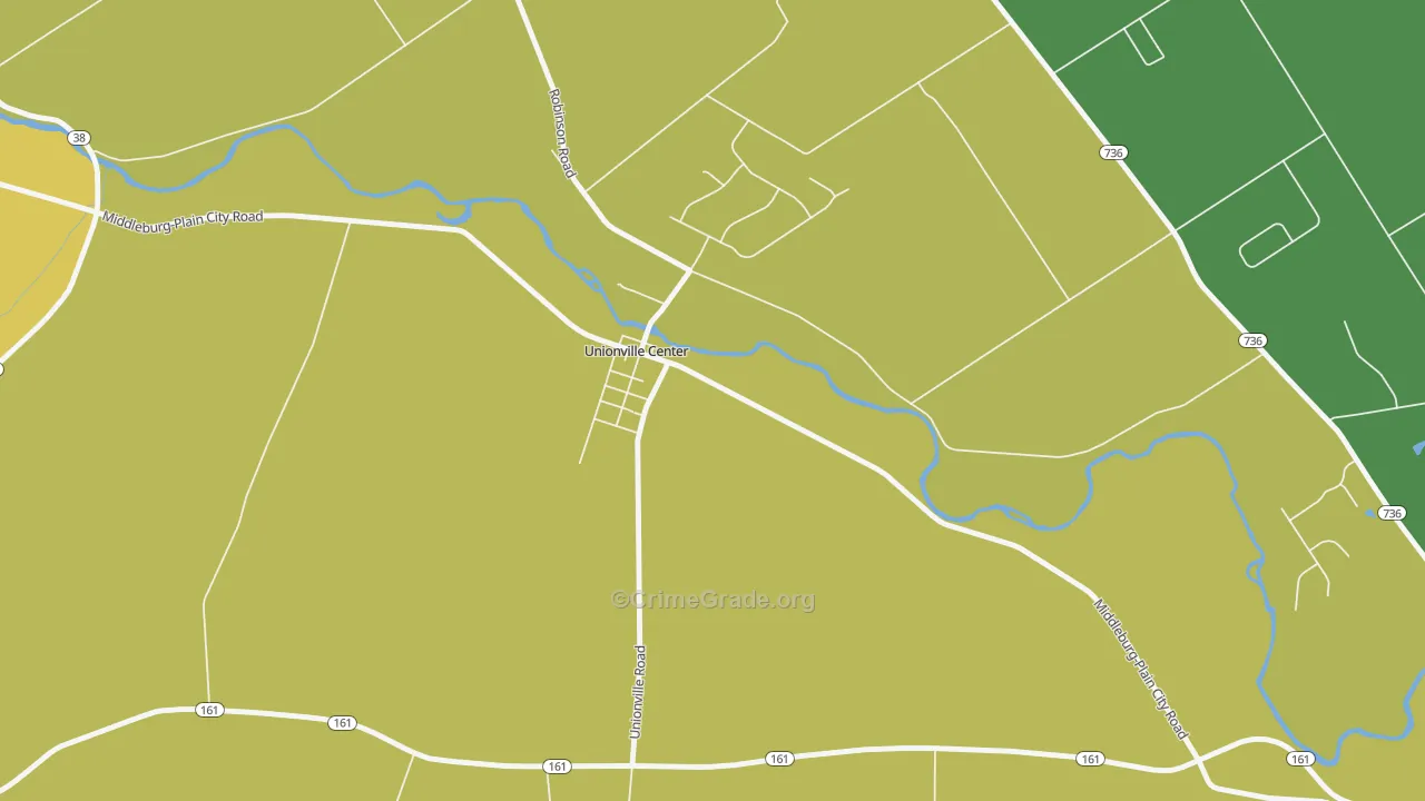 43077, OH Map of Theft Rates