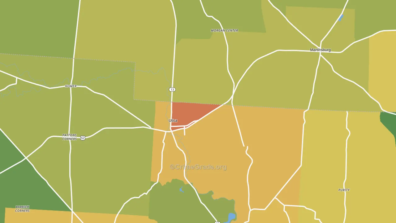 43080, OH Map of Theft Rates