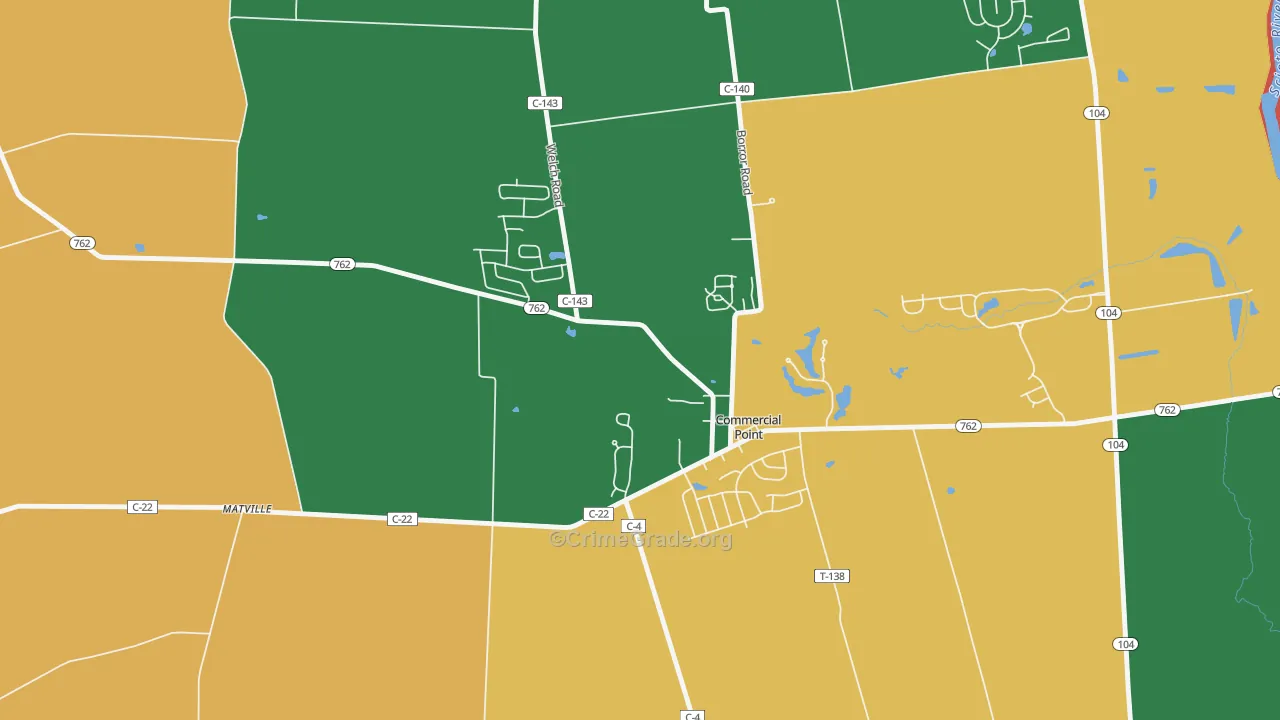 43116, OH Map of Theft Rates