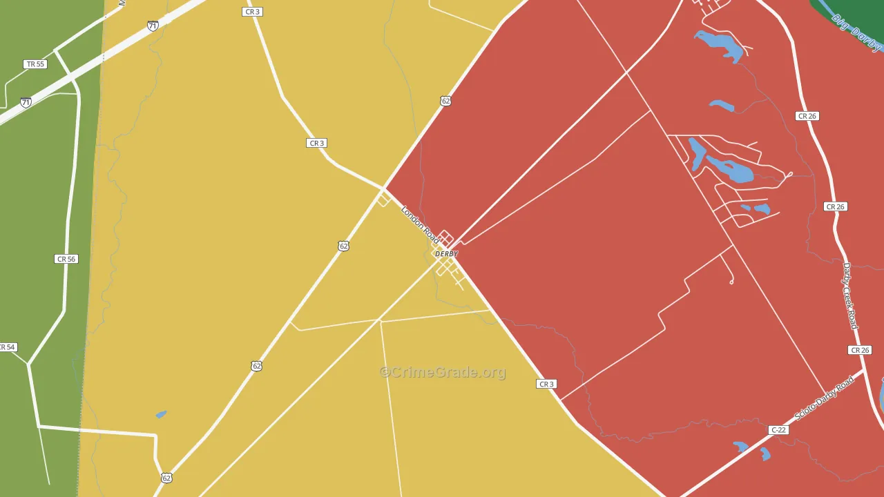 43117, OH Map of Theft Rates