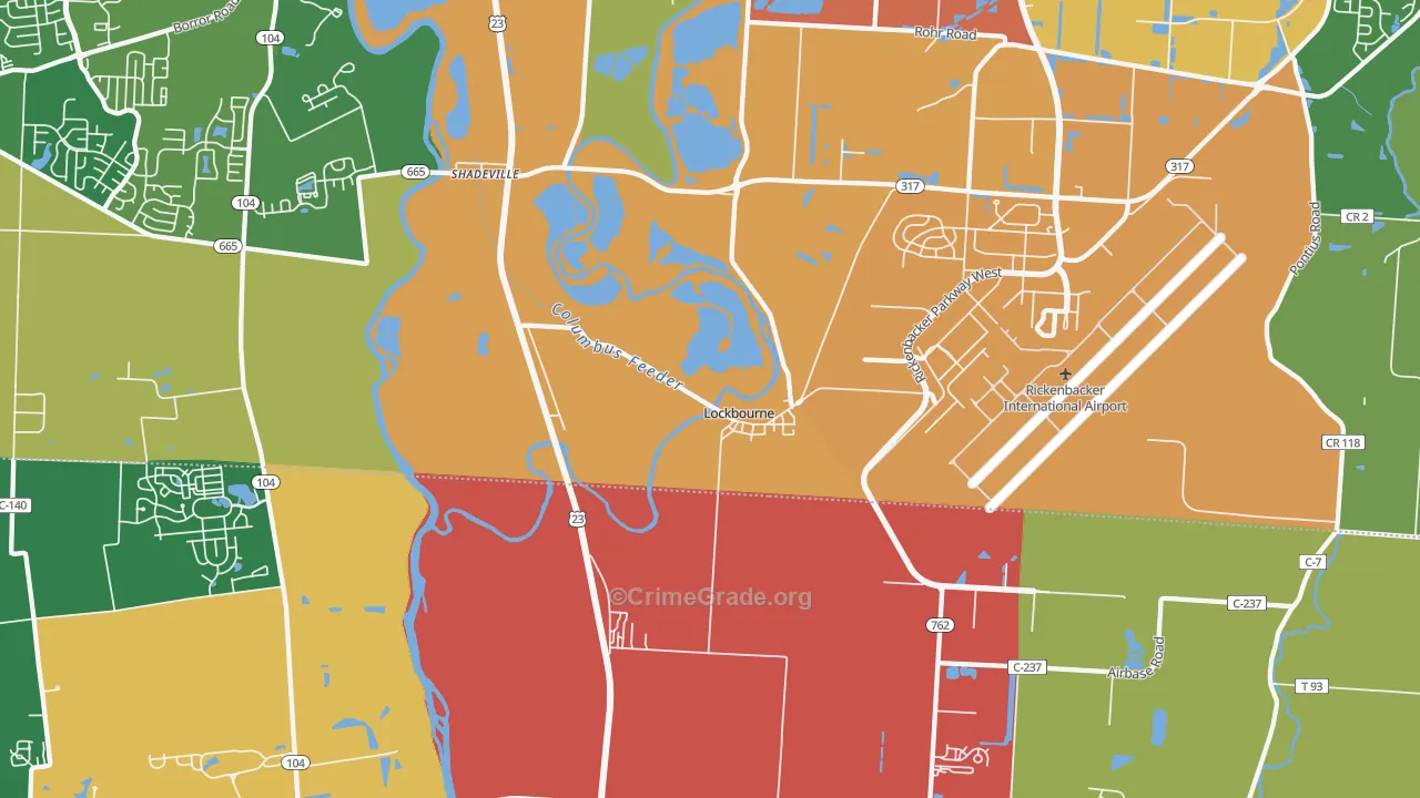 43137, OH Map of Theft Rates