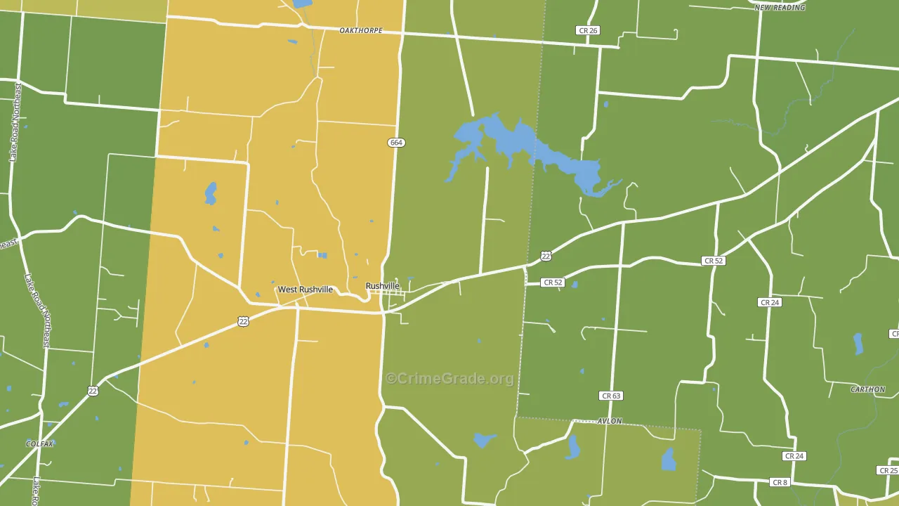 43150, OH Map of Theft Rates