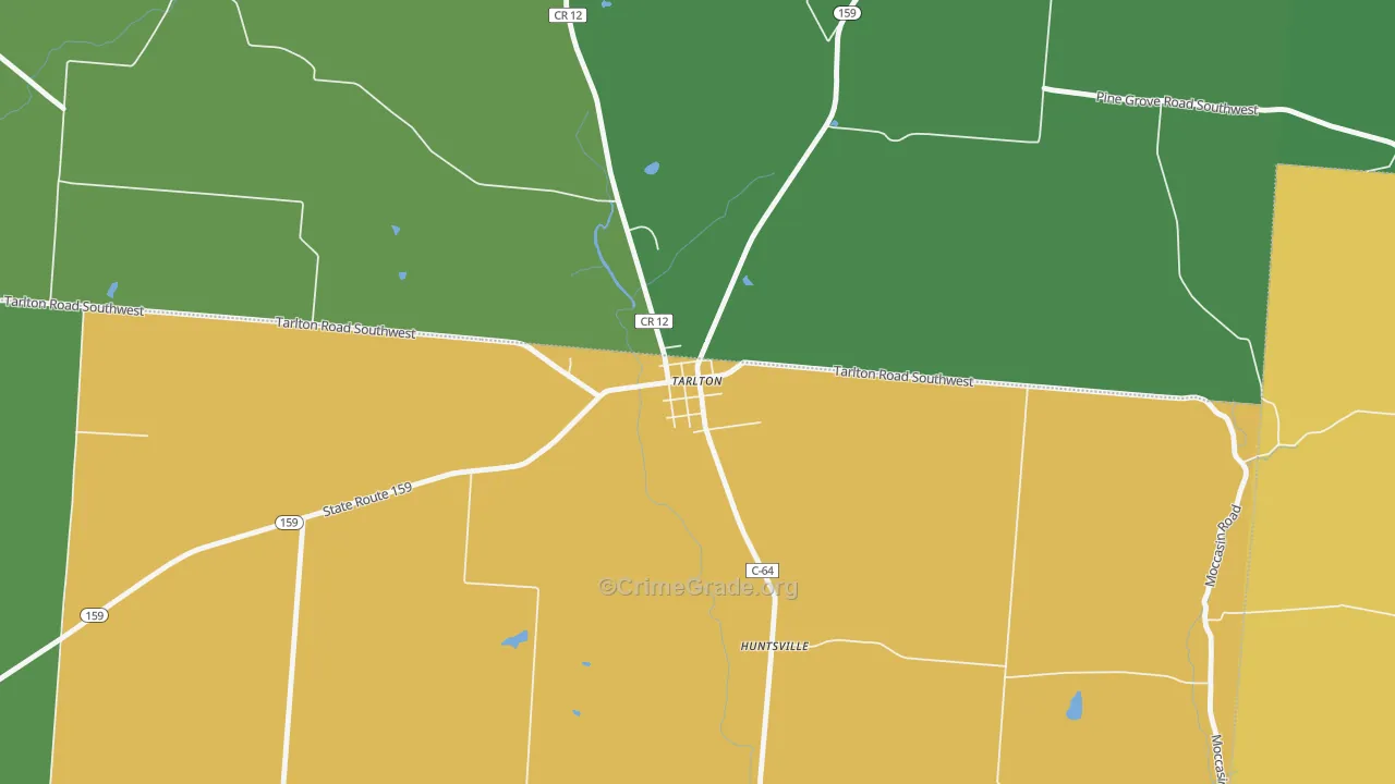 43156, OH Map of Theft Rates