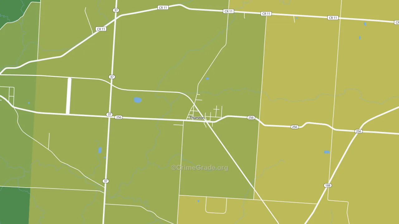 43157, OH Map of Theft Rates