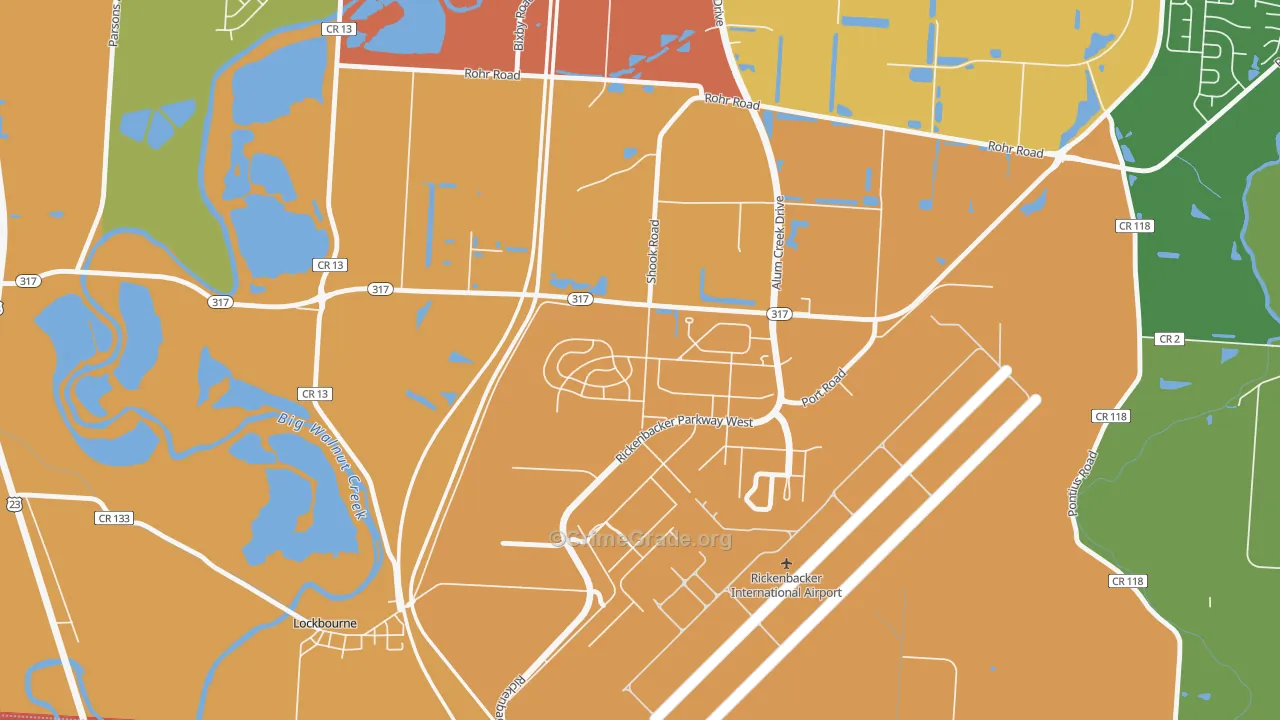 43217, OH Map of Theft Rates
