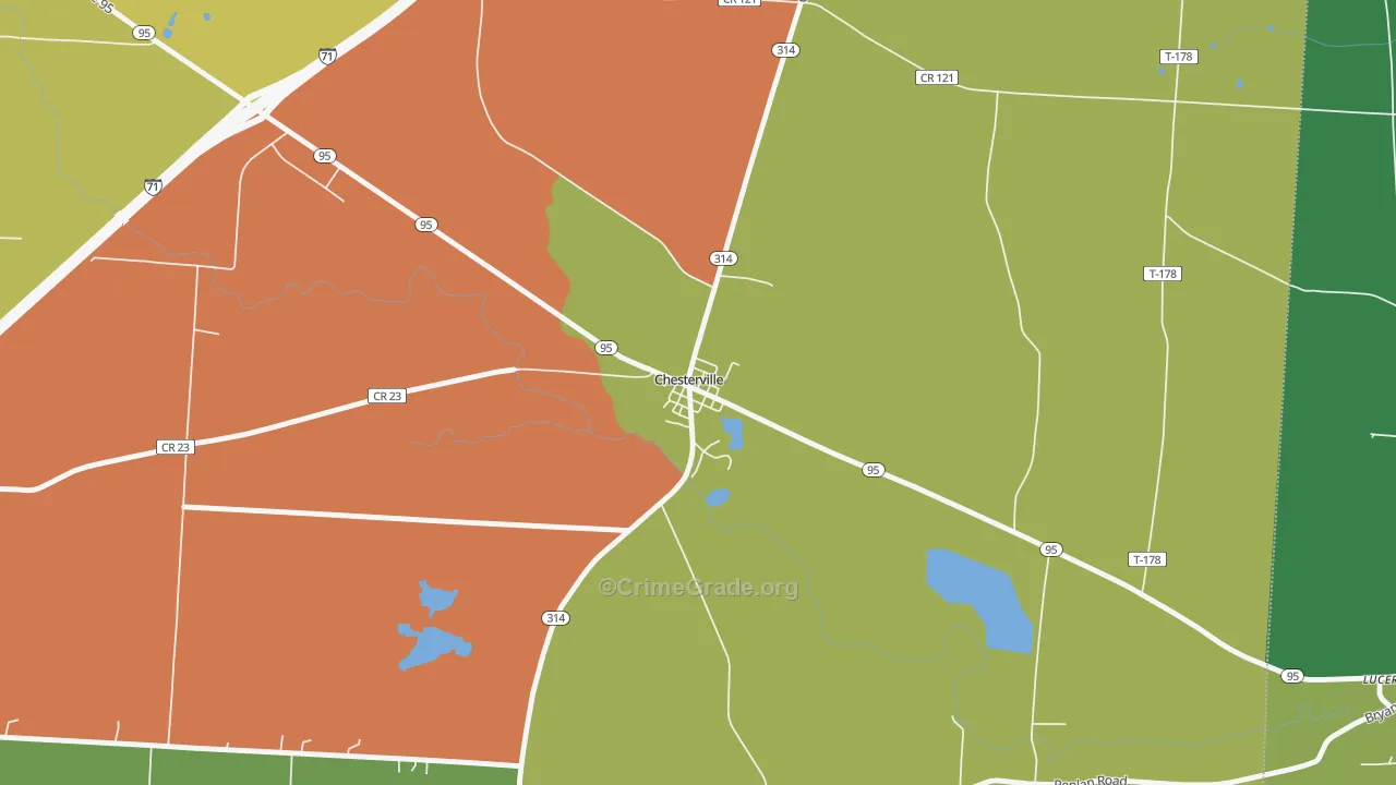 43317, OH Map of Theft Rates