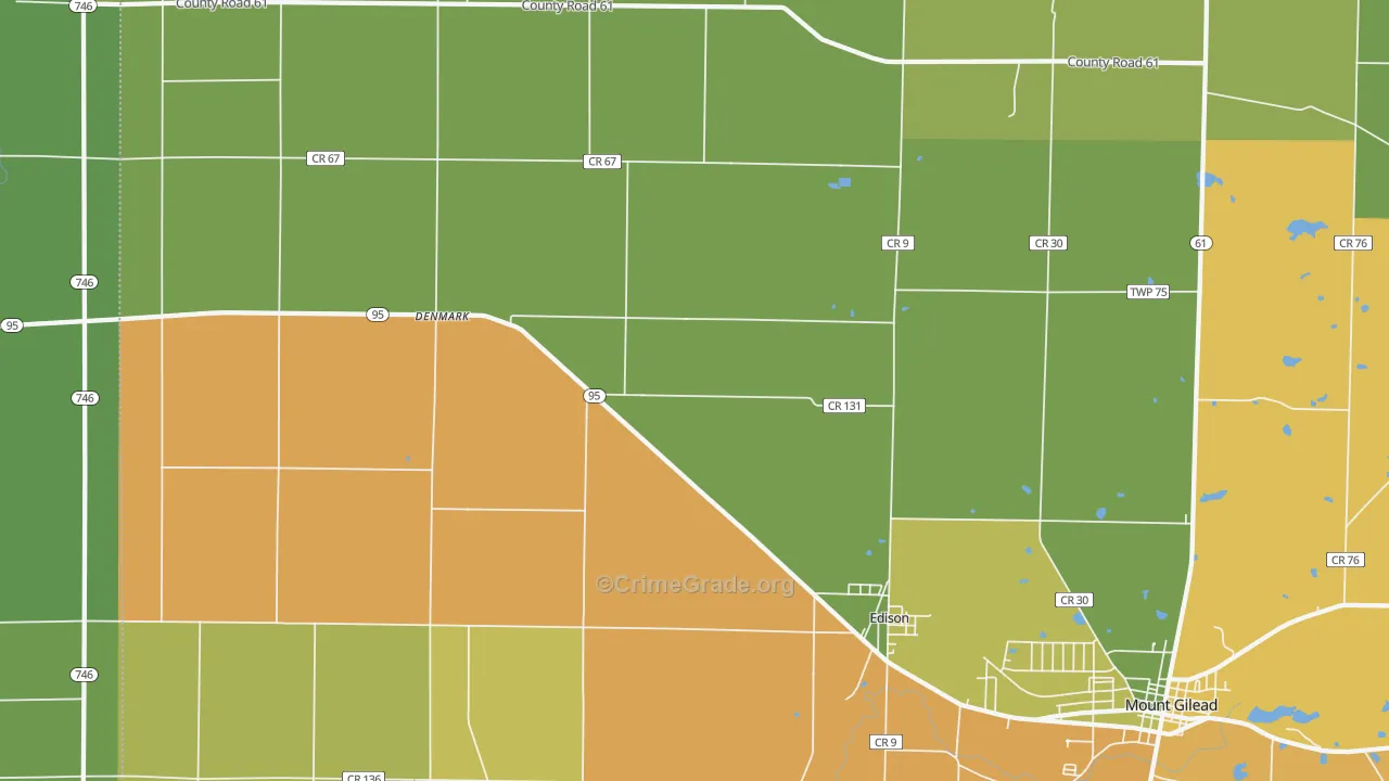 43320, OH Map of Theft Rates