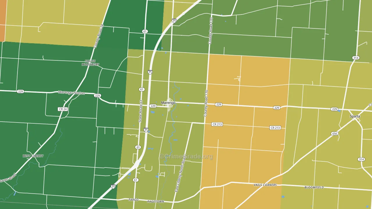 43334, OH Map of Theft Rates