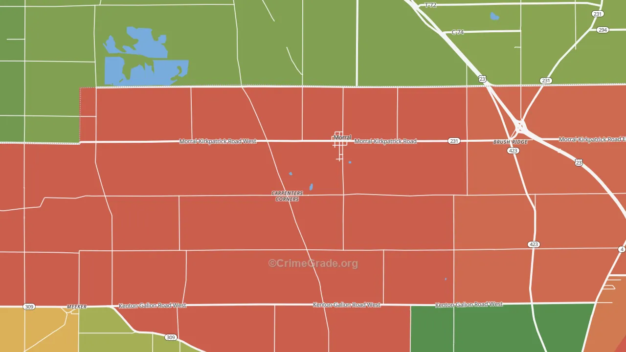43337, OH Map of Theft Rates