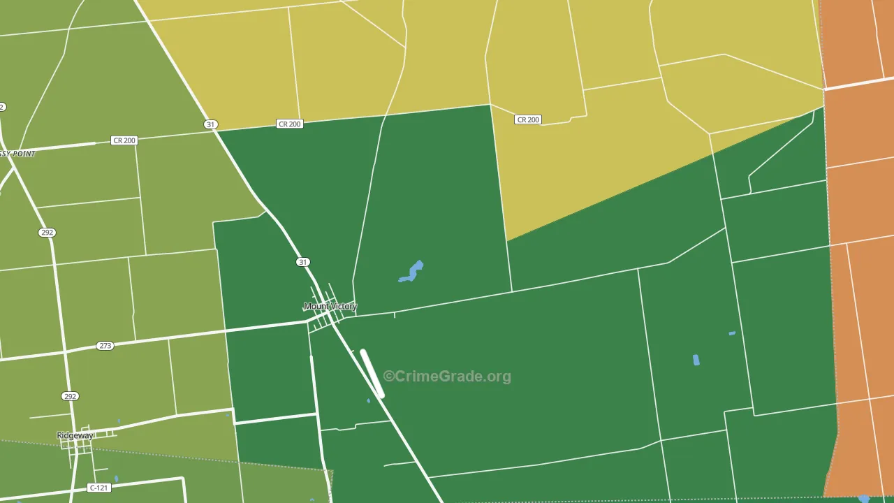 43340, OH Map of Theft Rates