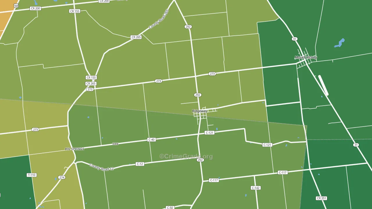 43345, OH Map of Theft Rates