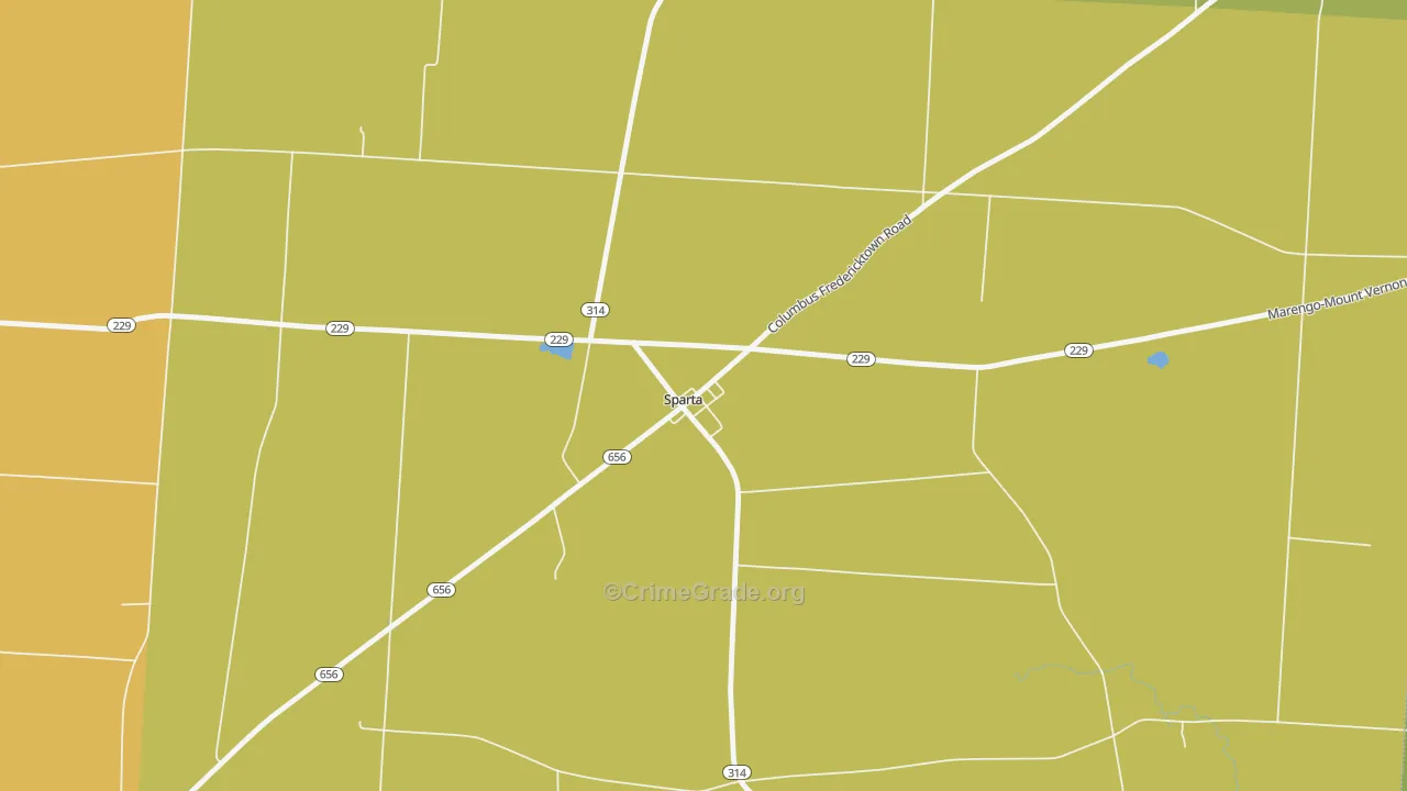 43350, OH Map of Theft Rates