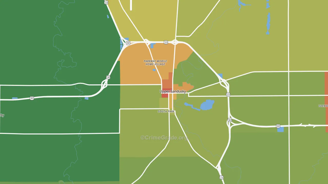 43351, OH Map of Theft Rates