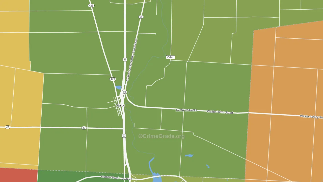 43356, OH Map of Theft Rates