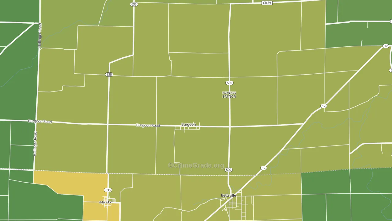 43407, OH Map of Theft Rates