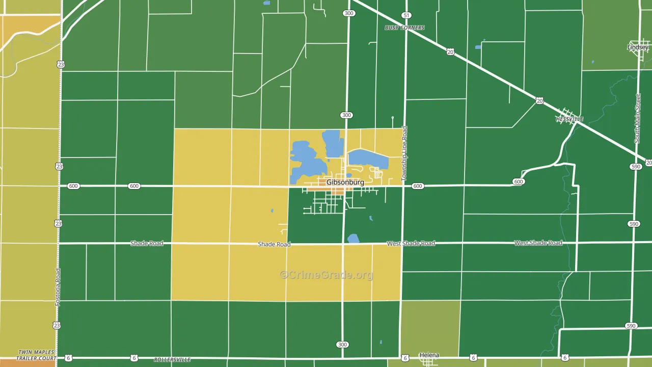 43431, OH Map of Theft Rates